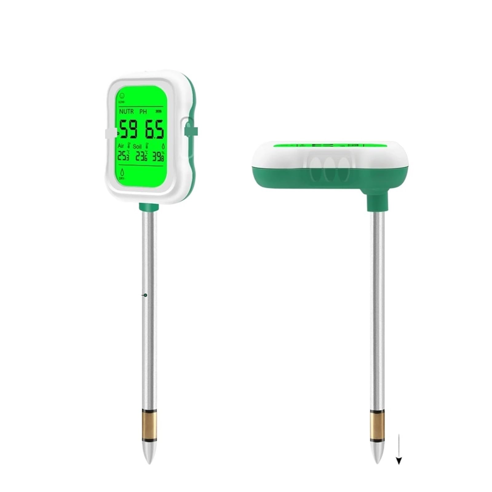Misuratore digitale del terreno 7 in 1, misuratore di umidità, pH, luce, fertilità, temperatura e for piante da giardino, agricoltura fattoria Giardinaggio, Agricoltura
