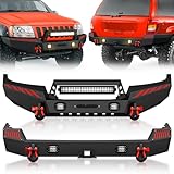 SUORTO Front & Rear Bumper Compatible with 1999-2004 Jeep 2nd Gen Grand Cherokee WJ Off-road Bumper Equipped with 2