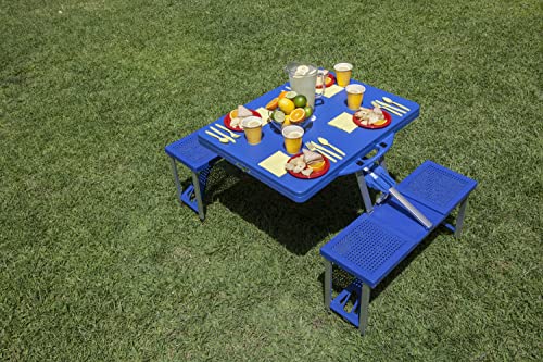 Image of Picnic TIME NFL Football Field Folding Picnic Table, Camping Table, Outdoor Table with Umbrella Hole