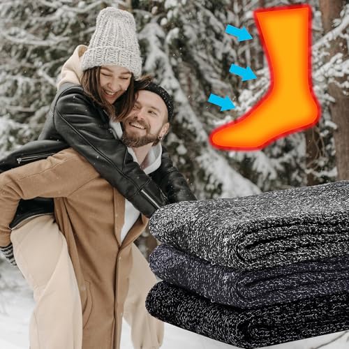 Falari 3-Pack Men's Winter Thermal Socks Heated Sox Ultra Warm Best for Out Door Activities3
