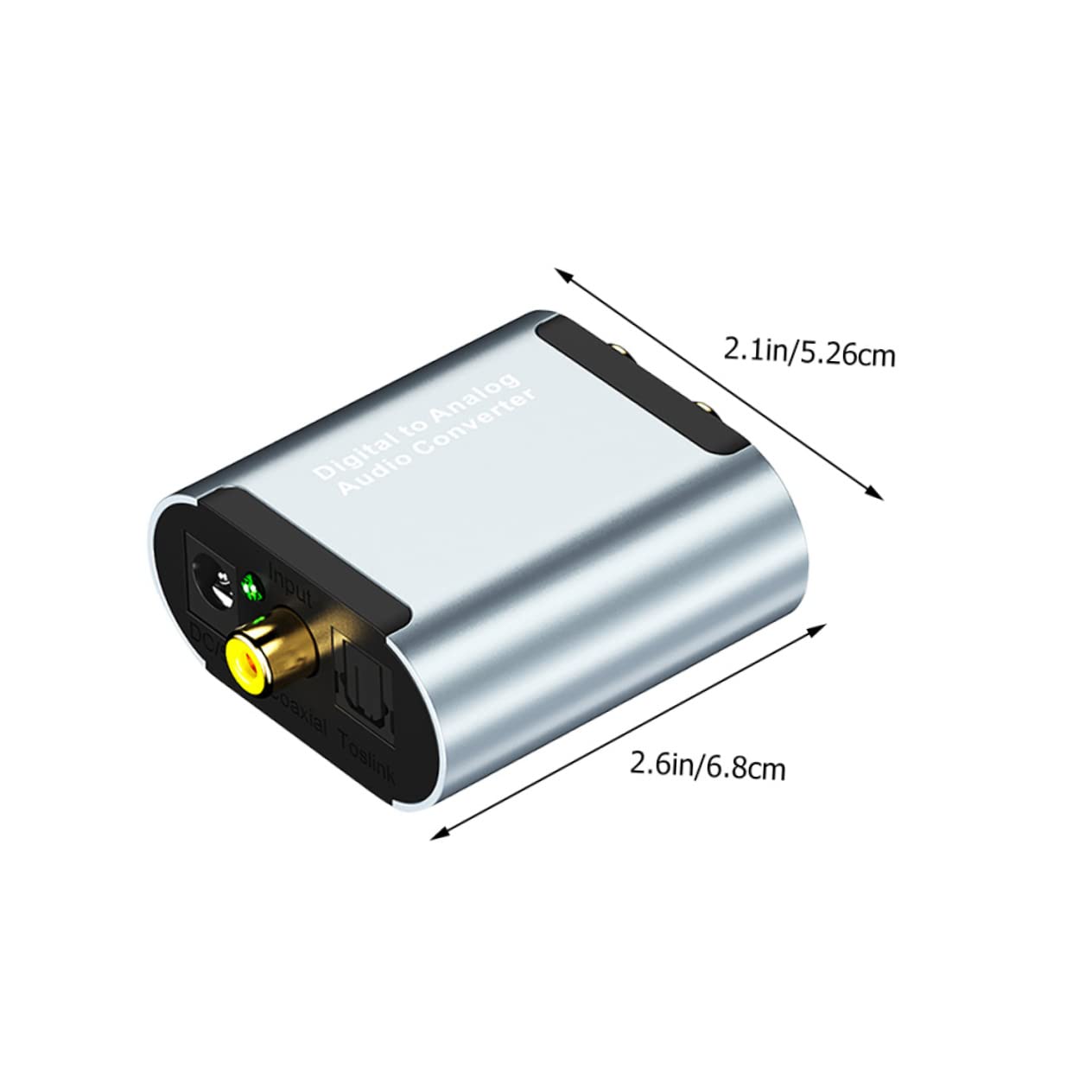 Convertitore Audio Digitale-analogico Lega di Alluminio in Fibra Ottica, e Coassiale Uscita 2x, e Jack 3,5mm, senza Rumore, 32-96 Khz