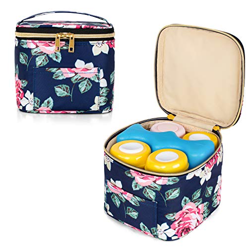 Image of Teamoy Breastmilk Cooler - Bottle Bag for 4 Large 5 Oz Bottles, Perfect for Working Moms, Peony