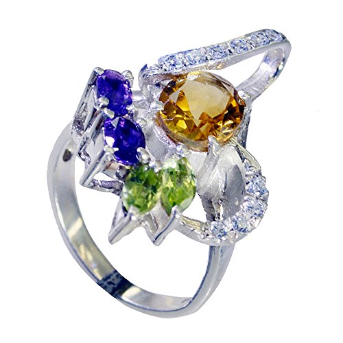 Bagues originales en argent véritable et pierres naturelles toutes tailles