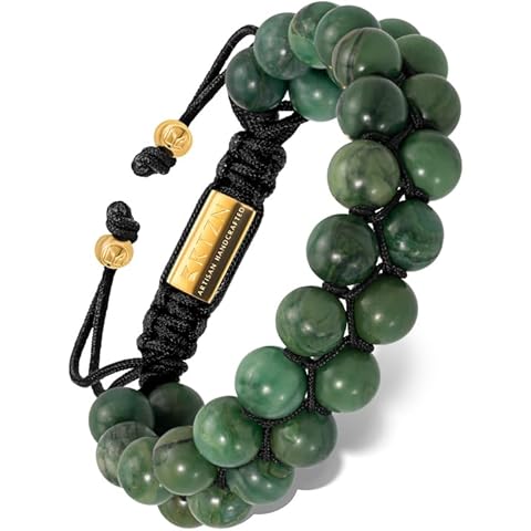 RTZN Artisan Handcrafted Dark Green Jade Bracelet Cover