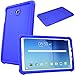 TECHGEAR Coque Bumper pour Samsung Galaxy Tab E 9.6 (Séries SM-T560) Coque de Protection Caoutchouc Résistante aux Chocs avec Bords et Coins Renforcés + Film de Protection [Bleu]