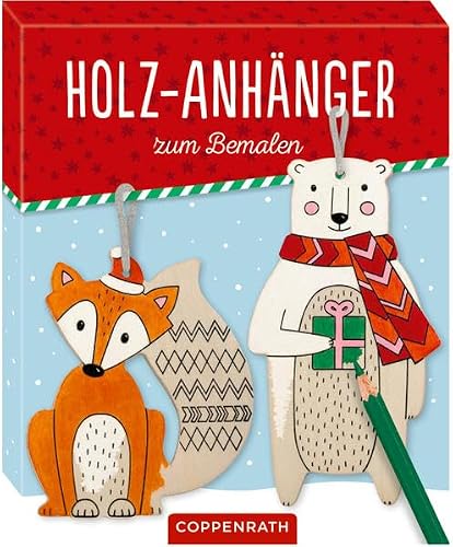 Holz-Anhänger zum Bemalen - Fuchs & Bär   Eichhörnchen & Eule