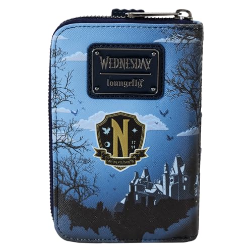 Loungefly MGM Wednesday Nevermore Castle Zip Around Wallet3