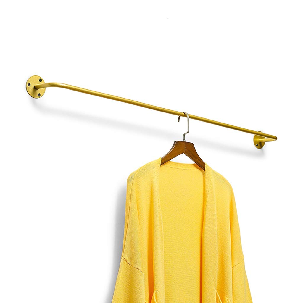 HPTHLY Iron Pipe Clothes Hanging Rail,Wall Clothing Display Rack,Commercial Garment Rack,Clothing Store Coat Rack-Length 80/100/120Cm (120Cm)
