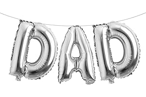 16-Inch Silver DAD Letter Balloons: A Father's Day Delight