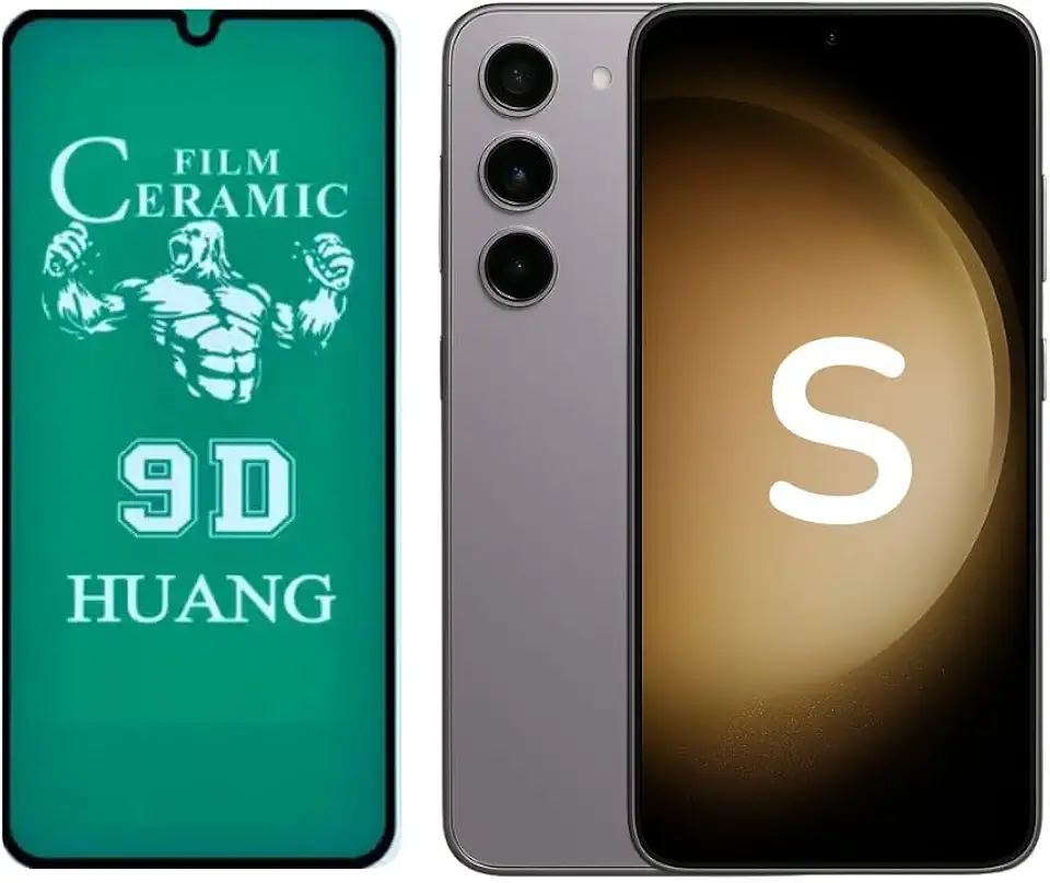 1 ou 3 Película de Cerâmica Galaxy S e M 9D para Todos Modelos: S23 / S22 / S21 / S20 / M21/ M22 / M31/ Note (3, Transparente, S22)