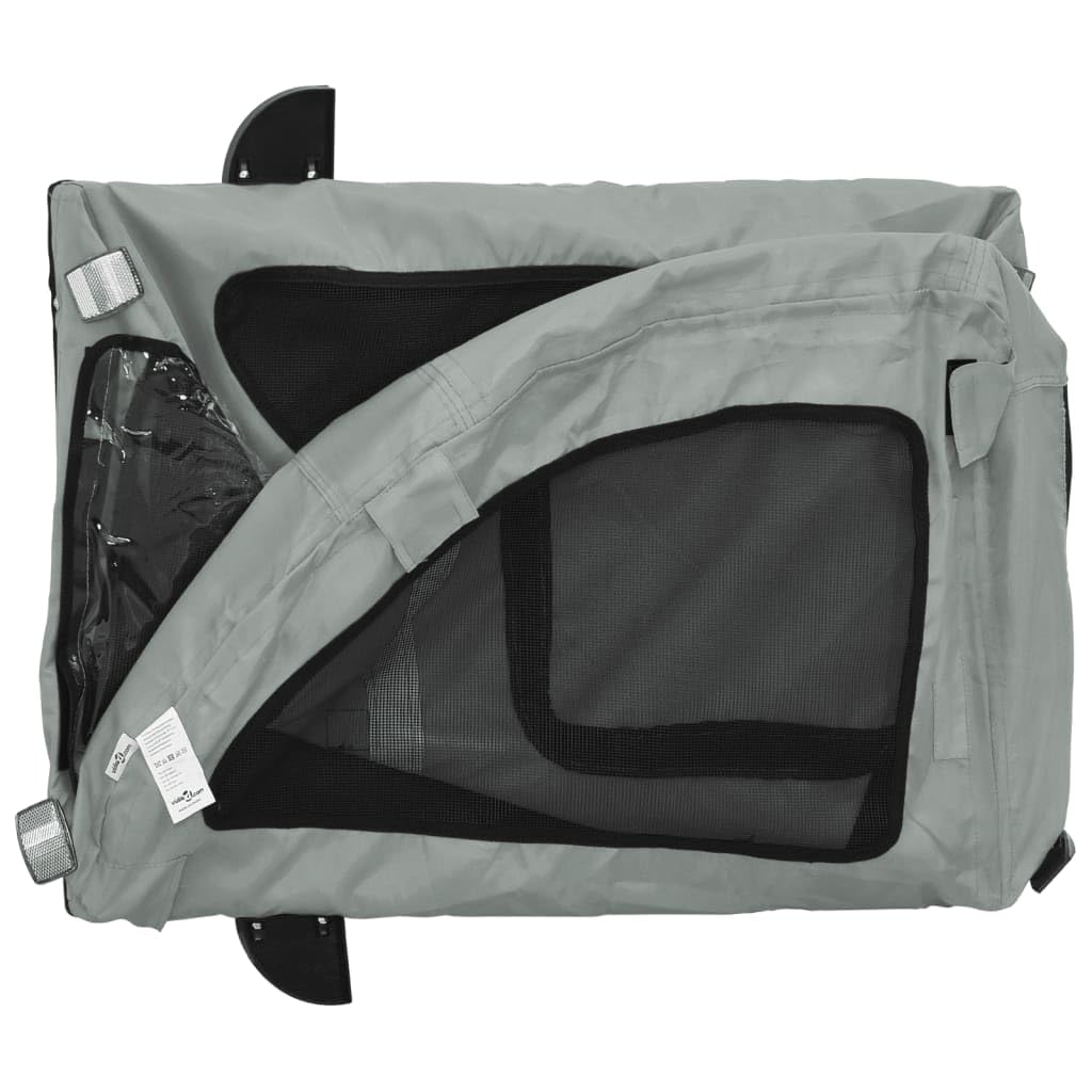 robusto marco de acero y está hecho de tela Oxford bicycletrailer-9394-dyq-231229-cuatro