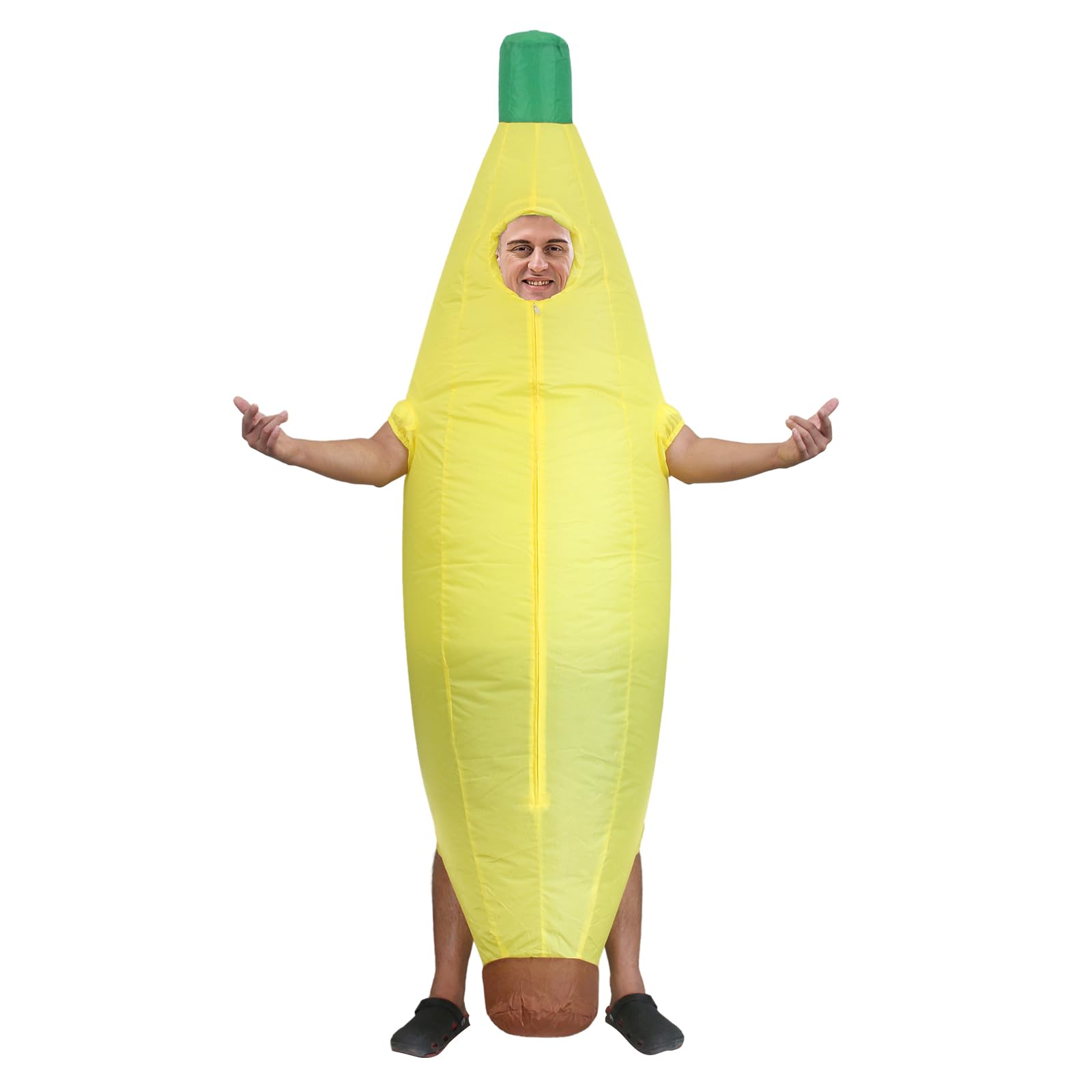 Costume gonfiabile a forma di banana per adulti, per Halloween