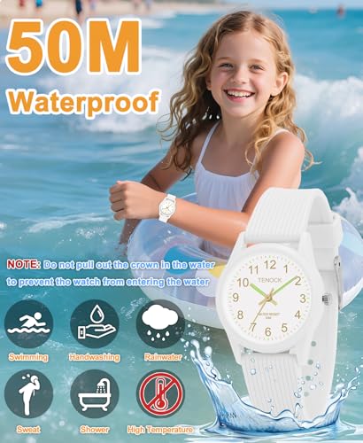 Image of Kids Analog Watch Waterproof Learning Time for Boys Girls Ages 4-12