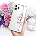 CaseCharming Clear Case Personalized Name for iPhone 16 16e 15 14 13 12 Pro Max Plus mini Custom Handwriting Style Slim Flexible Soft Tpu Cover