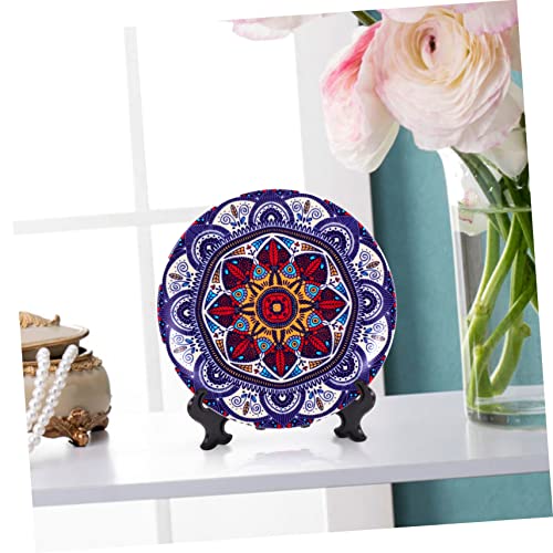 Plato de cerámica mandala para cenas exclusivas y decoración boho 5