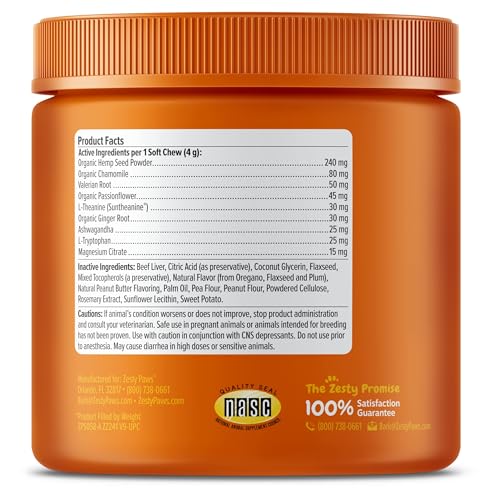 Zesty Paws YN-F3H3-QD78 Calming Chews For Dogs Composure & Relaxation thumb #5