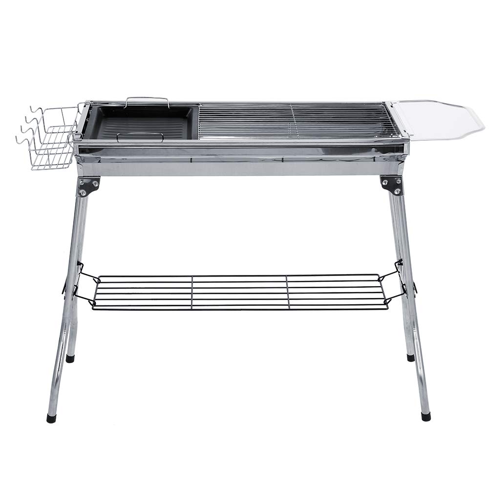 bbq stand, BBQ Grill Outdoor Stainless Steel Folding Barbecue Stove Charcoal 5950g / 209.9 oz