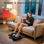 Under Desk Elliptical Machine, Leg Exerciser as Seen on TV While Sitting for Senior with Remote Control, Portable & Quiet Pedal Exerciser with 12 Adjustable Speed - Image 4