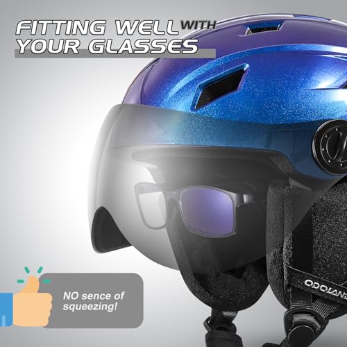 Casco de esquí integral con gafas de esquí protectoras UV 400 2