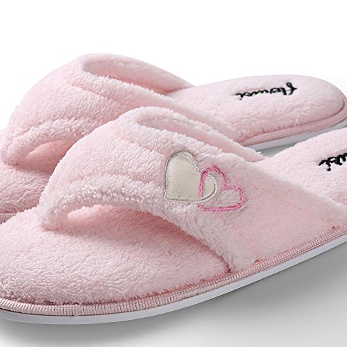 eBigValue Splash Spa Comfort Slippers for Women and Teens – Soft Thong Indoor Flip Flops with Non-Slip Sole and Cozy Fabric4