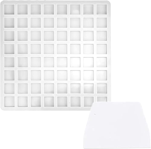 Miniatura 9 de AIKEFOO 64-Cavity Square Caramel Candy Silicone MoldsChocolate Truffles MoldWhiskey Ice CubeGrid Fondant MouldHard Candy Gummy Jelly Mold With 1
