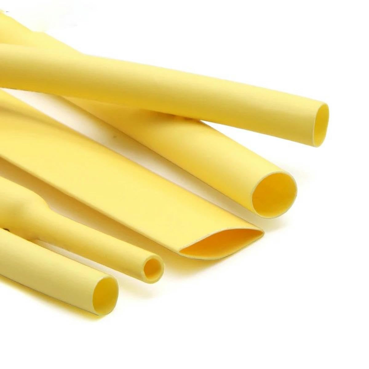 1/5/10/25/50M 2:1 Tubo termorestringente giallo Diametro 1mm ~ 50mm Riparazione cavi fai da te Protezione cavi Guaina avvolgente-1mm-200 metri