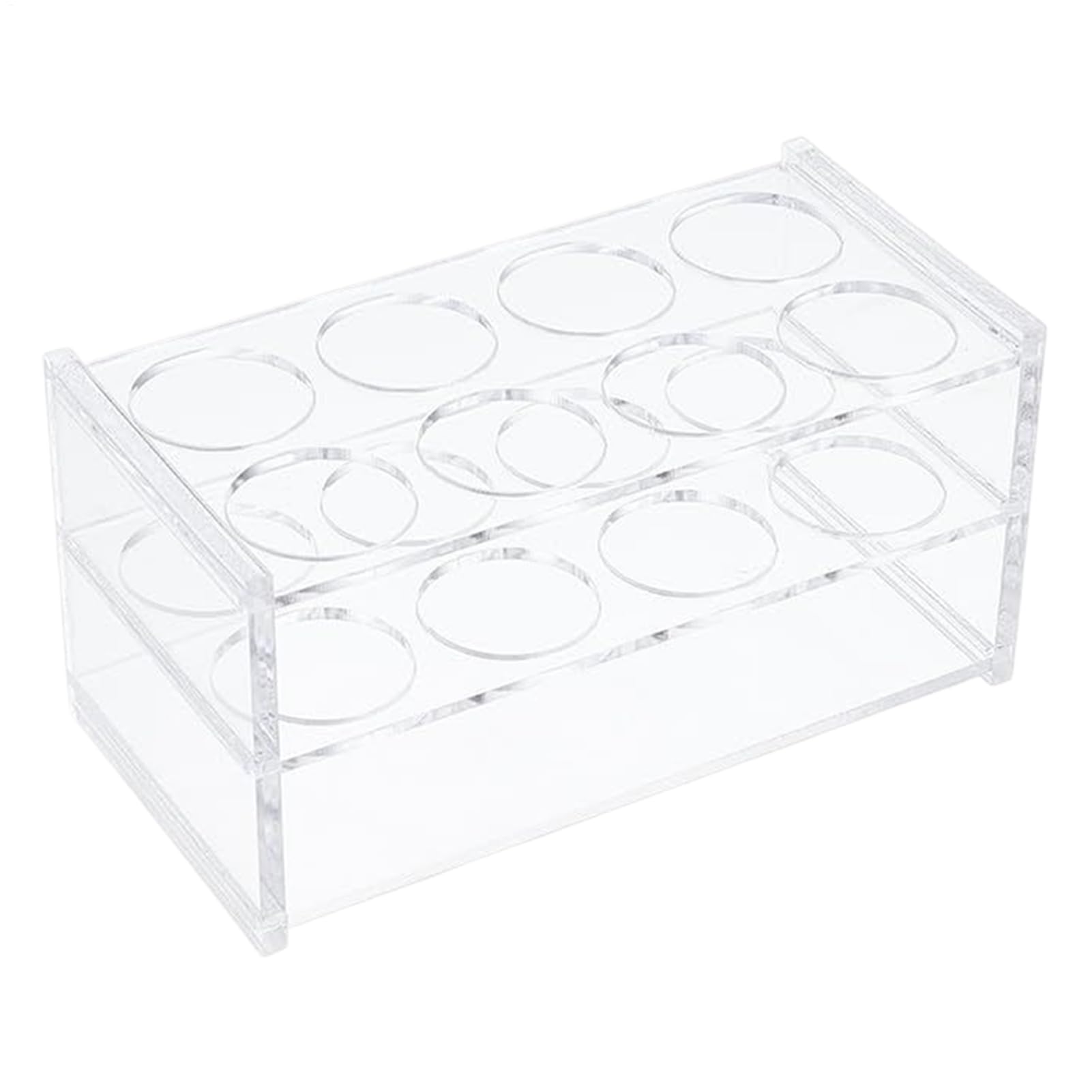 Portatubos Soportes para Tubos de Laboratorio Expositor Acrílico 8 Huecos Almacenamiento Educativo