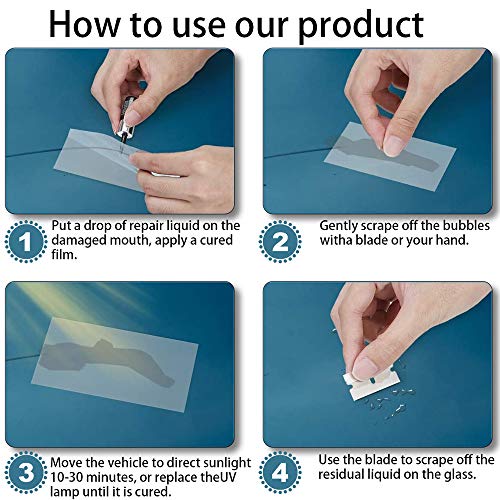 image for AODA Windshield Crack Repair Kit Car Window Glass Liquid Repair Set, A