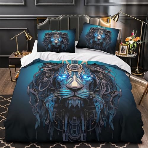 Housse de couette licorne double super douce en microfibre premium effet 3D - 2