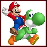 Mario & Yoshi - for Dark-Colored Materials - Iron On Heat Transfer 7' x 7'