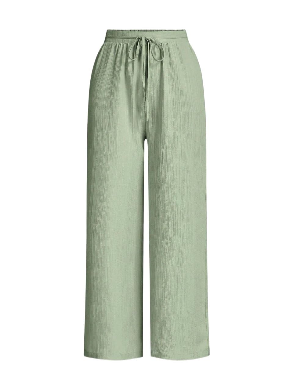 Womens Fall 3packs Summer Pants Solid Color Waist-Tie Wide Leg Pants Trousers