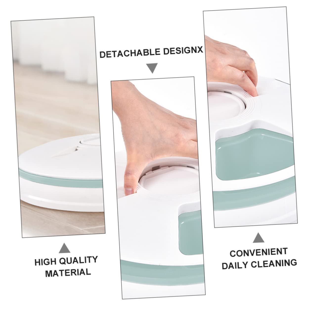 UKCOCO Comedero Automático Tolva de Pienso para Mascotas con Temporizador de 6 Comidas Diseño Desmontable ABS para Perros y Gatos