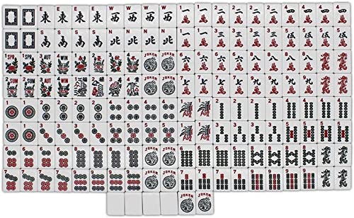 Juego de Mahjong Americano 166 piezas con bolsa y rack miniatura 5