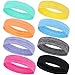 XTREND 6Pack Sweat Bands Headbands for Women Workout,Fashion Non Slip Headband Grip Silicone Yoga Hair Band Elastic Exercise Hair Wrap for Women Men