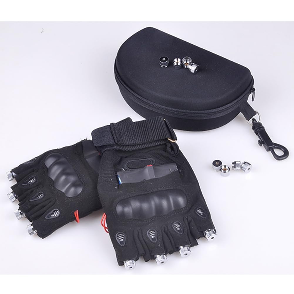 Guanti Lampeggianti a LED, Guanti Luminosi Con Fascio Singolo, Accessori Per Spettacoli Teatrali, Con 4 Lampade, Ricaricabili Per Feste, Discoteca, Club, Spettacoli Di Danza, Night Club, Ballo Di Stra