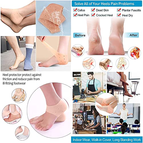 Image of Invisible Height Increase Insole Silicone Insoles Concealed Breathable Socks Heel Raised Suitable for Men and Women Increase Wearable Bionic Heel. (Blue+Skin)