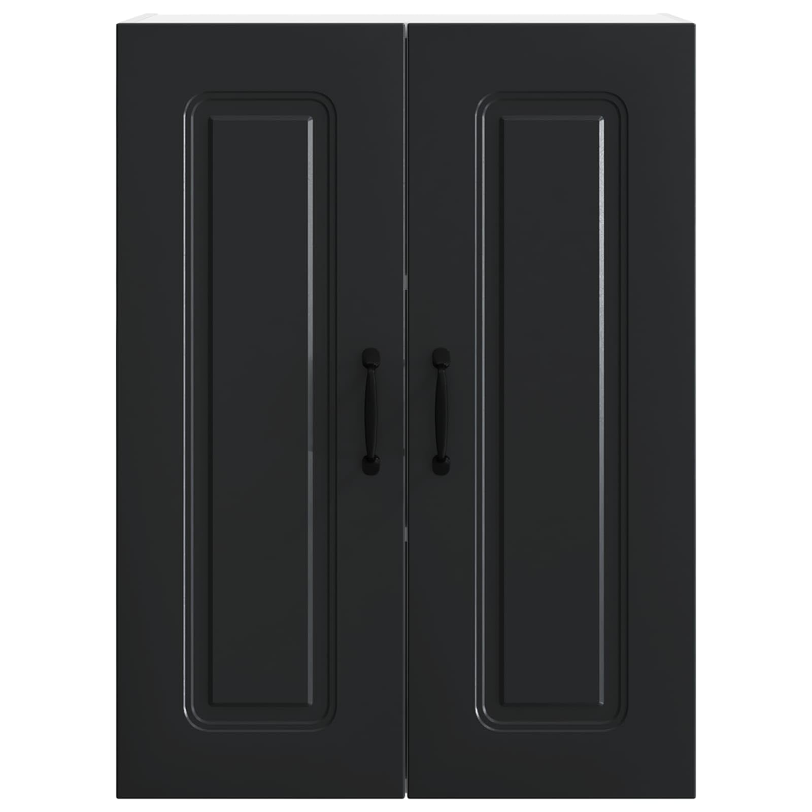 Mueble de Cocina Kalmar Negro 60 x 31 x 80 cm, Gabinete de Cocina Rectangular Moderno
