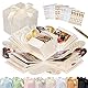 weddlyn® – Überraschungsbox – hochwertiges Papier & Verarbeitung – Explosionsbox mit modernen Stickern und Stift – Diy Box – Explosionsbox Hochzeit inkl. Anleitung – creme weiß (glänzend)