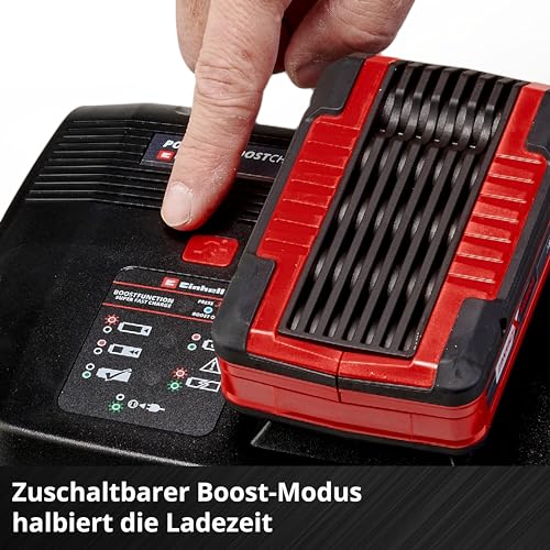 Einhell PXC Ladegerät Power-X-Boostcharger 6 A Power X-Change (Lithium-Ionen, für alle PXC-Akkus verwendbar, Boostmode zum schnellen Laden, situativ angepasste Ladezyklen, 6-Stufen-Ladesystem)