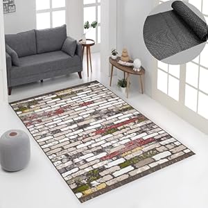 ALPSA TEXTILE Reversible Hallway Runner with Non Slip Mat | Machine Washable Area Rugs for Living Room, Bedroom and Kitchen | Carpet Runner Rugs for Hallway | Small Rug (Multi Color, 120 x 170)