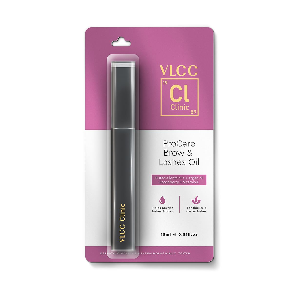 VLCC Clinic Pro Care Brow & Lashes Oil - 15ml | Dermatologically & Ophthalmologically Tested | Brow and Lash Thickening | Nourish Brows and Lashes | Longer, Thicker & Darker-Looking Lashes and Brows
