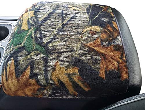 Car Console Covers Plus Designed for GMC Yukon Denali 2015-2020 Fleece Auto Armrest Center Console Cover Handmade in USA Mossy