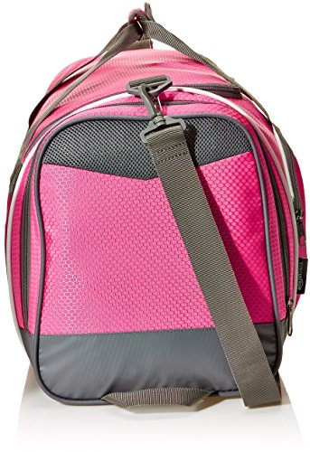 AmazonBasics Medium Lightweight Durable Sports Duffel Gym and Overnight Travel Bag - Pink