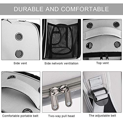 Mochila de transporte para gatos, mochila portátil e leve para animais de estimação de grande capaci