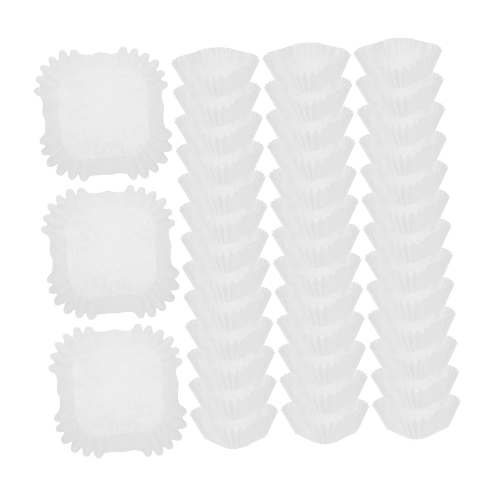 Zerodeko 3000 Piezas Moldes Cuadrados de Papel para Muffins y Cupcakes, Resistentes al Aceite y Antiadherentes, Ideales para Hornear Postres en Casa o Eventos