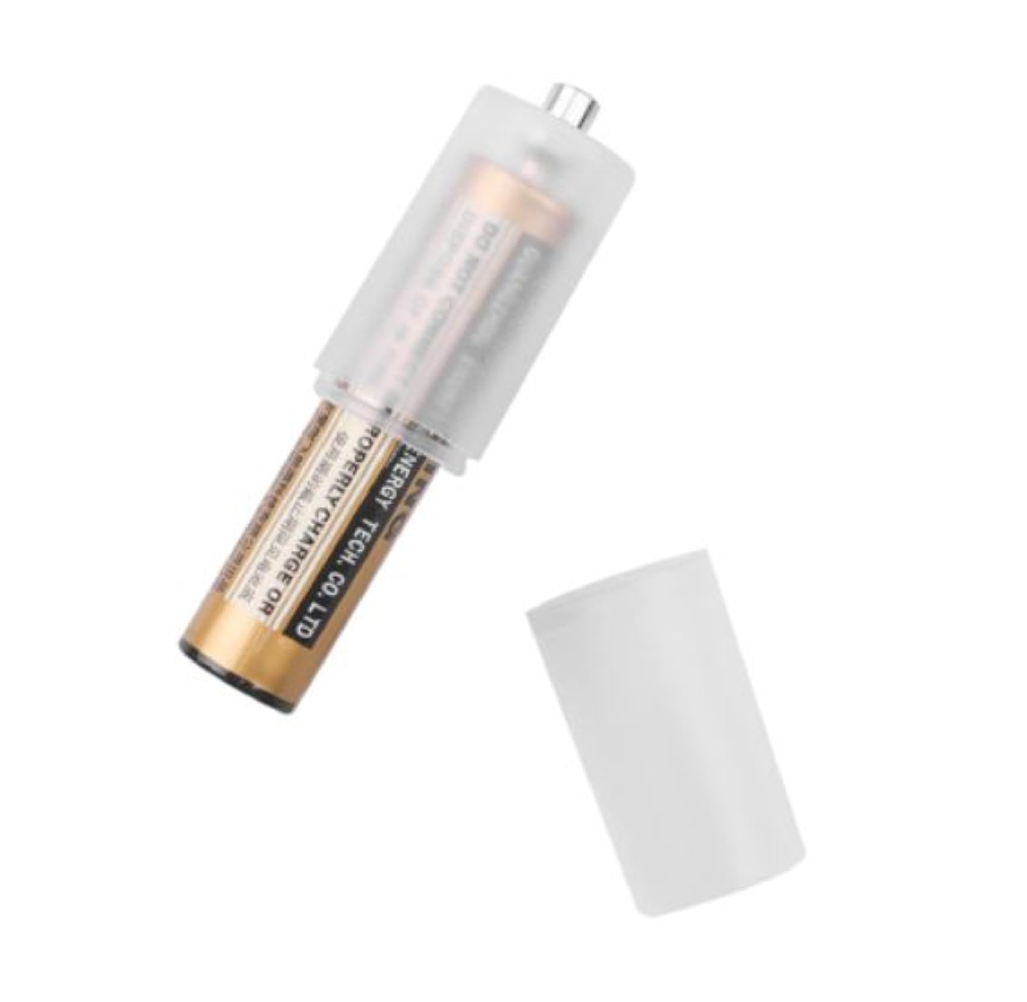 Careflection Plastic Battery Adaptor Converter Case Holder Switcher for AAA to AA Battery (White)