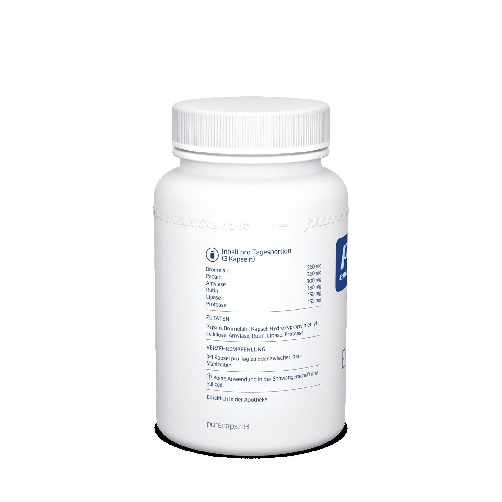 Pure Encapsulations - A.I. Enzymes - Pflanzliche Enzym-Kapseln mit Bromelain & Papain - 360 mg pro Tagesdosis - Vegan & Hypoallergen - 60 Kapseln
