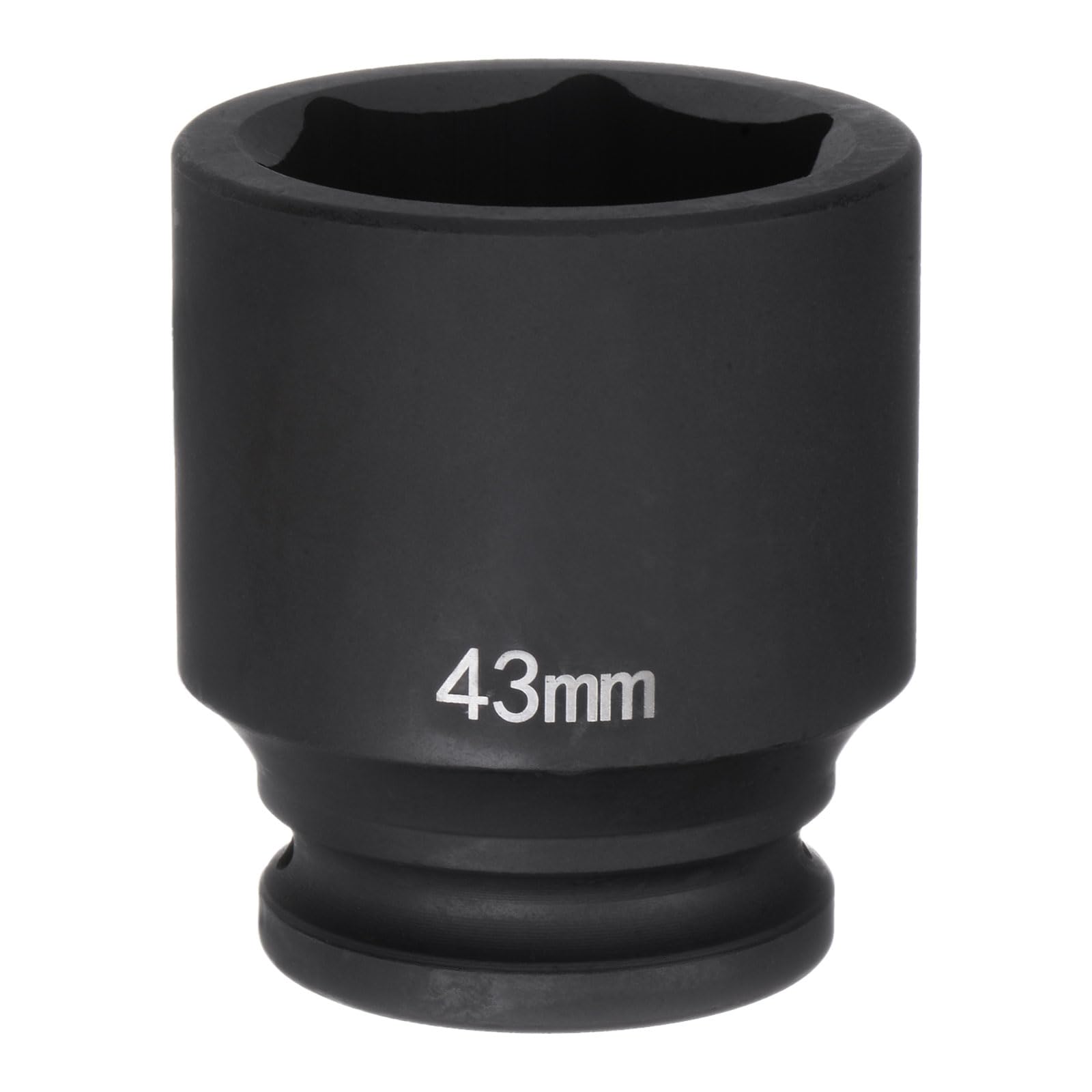 HARFINGTON 6-Point Impact Socket 3/4" Drive 43mm Metric 40Cr Alloy Steel Spindle Axle Nut Impact Socket
