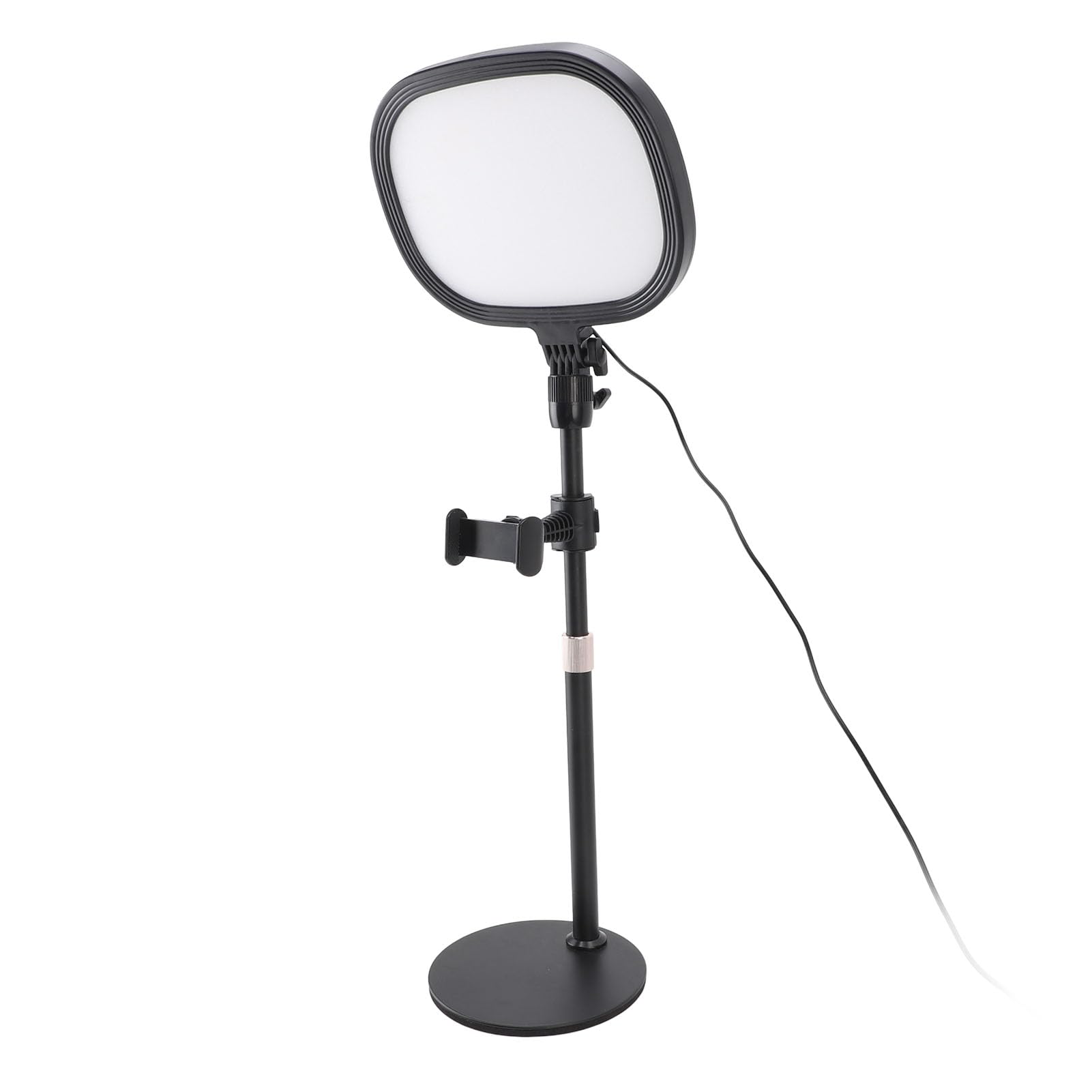 Cryfokt Kit di Illuminazione per Videoconferenze da Tavolo con Design a Luce Morbida e Supporto per Telefono per Videochiamate e Trucco con Zoom