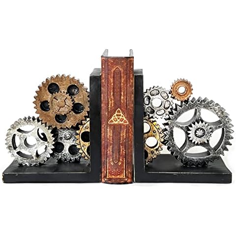 Bellaa Vintage Industrial Gear lámpara de techo sujetalibros Cover